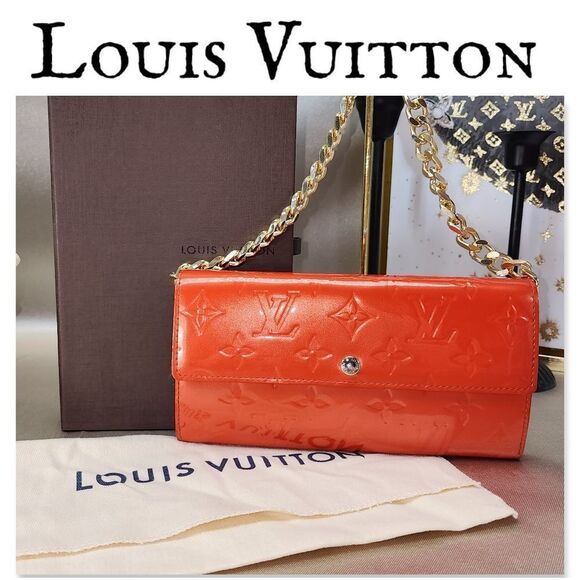 Authentic Louis Vuitton Vernis Sarah Long Wallet W/ Box And Dust Bag - Picture 1 of 17